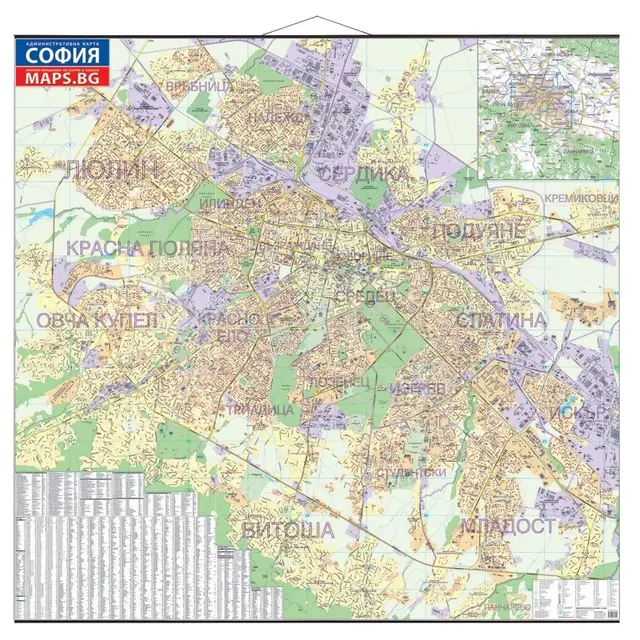 Карта на София
